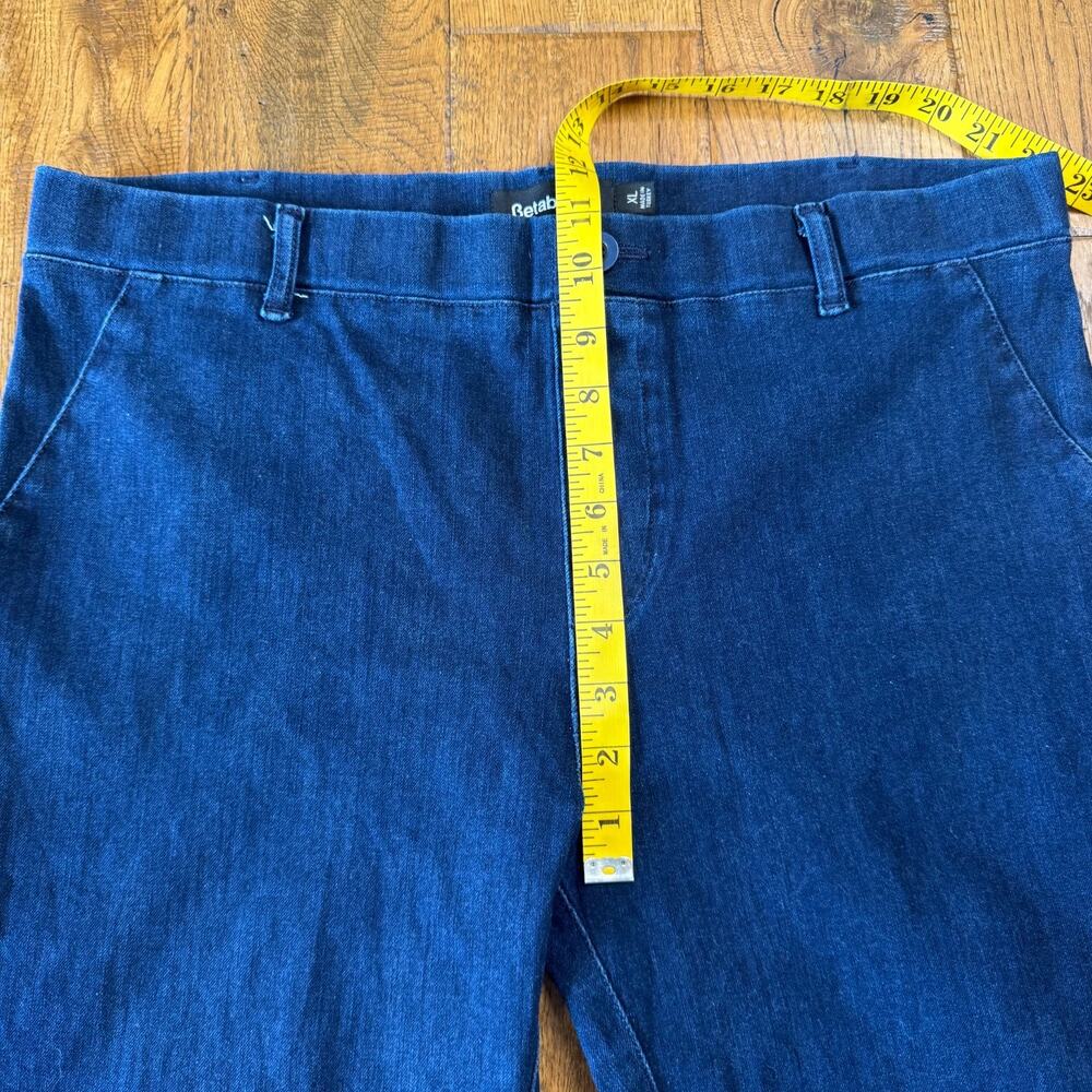 Betabrand 4-Pocket Straight Leg Pull On Yoga Denim Pants Womens Sz XL Dark Wash - Picture 4 of 7